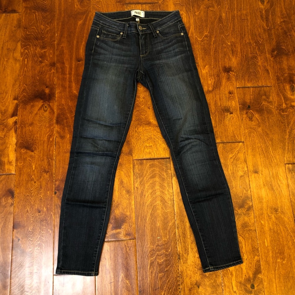 Paige Verdugo Ankle Medium Wash Jeans 24 - Picture 3 of 7